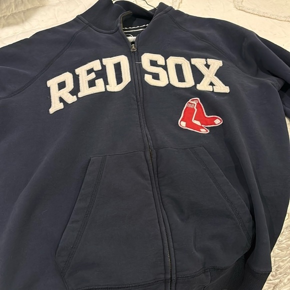 Vintage 47 MLB Boston Red Sox Baseball Blouson Jacket Unisex Sz S Navy/Red GUC - Picture 1 of 7